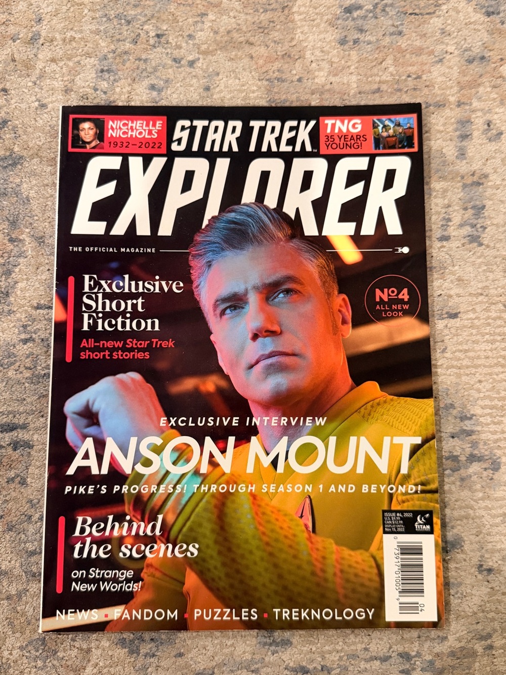 Star Trek Explorer Magazine - Anson Mount Cover (Yellow) final price